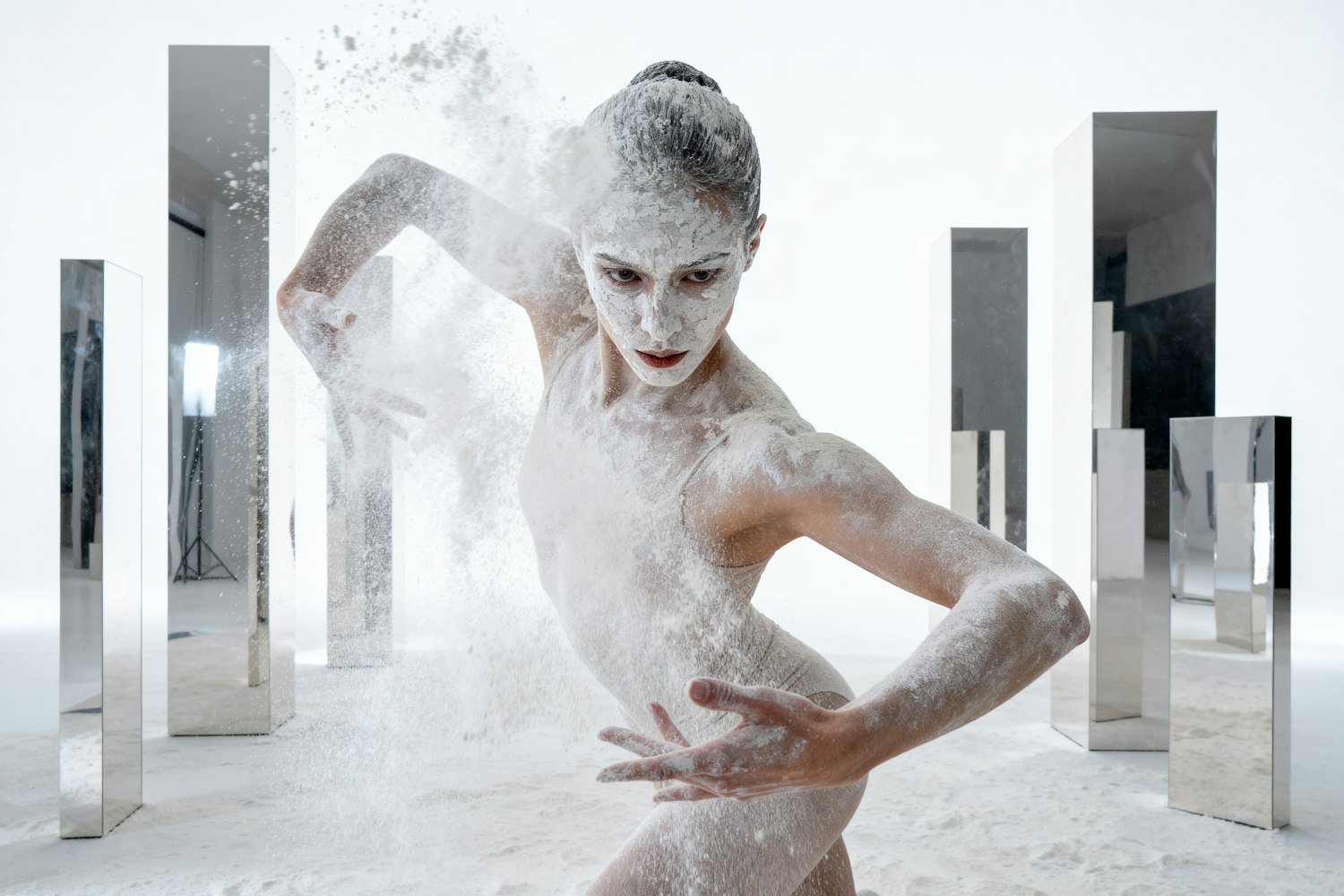 Motion / powder and mirrors
